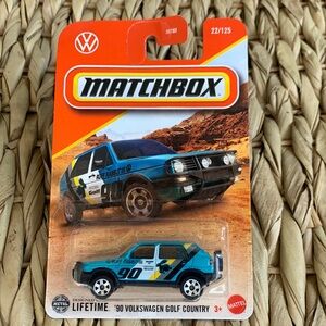 1990 Volkswagen Golf Country German VW Rabbit Matchbox 90s Blue Car MBX 2025 🆕